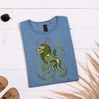 Additional photo of Leo Zodiac Skeleton Lion Graphic T-shirt