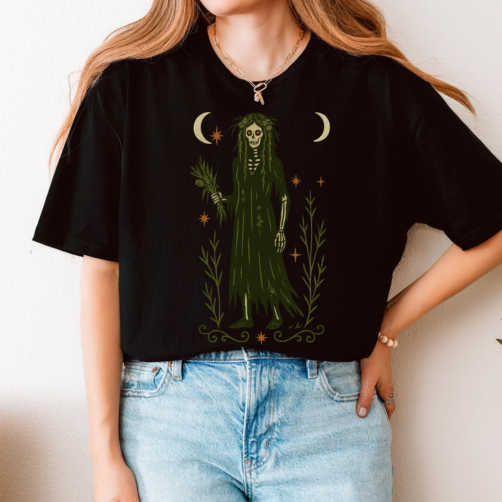 Additional photo of Virgo Zodiac Skeleton Maiden Graphic T-shirt