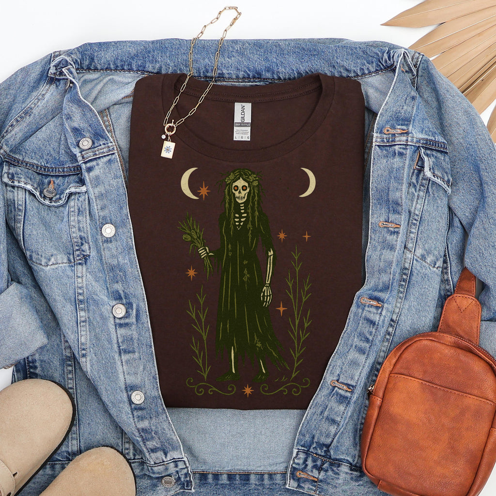 Additional photo of Virgo Zodiac Skeleton Maiden Graphic T-shirt