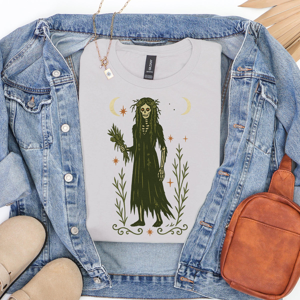 Additional photo of Virgo Zodiac Skeleton Maiden Graphic T-shirt