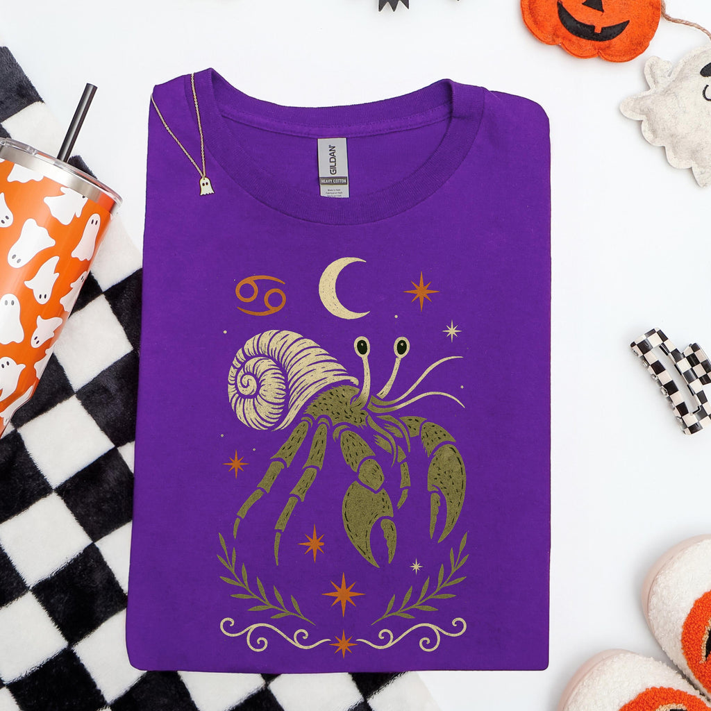 Additional photo of Cancer Zodiac Hermit Crab Graphic T-shirt