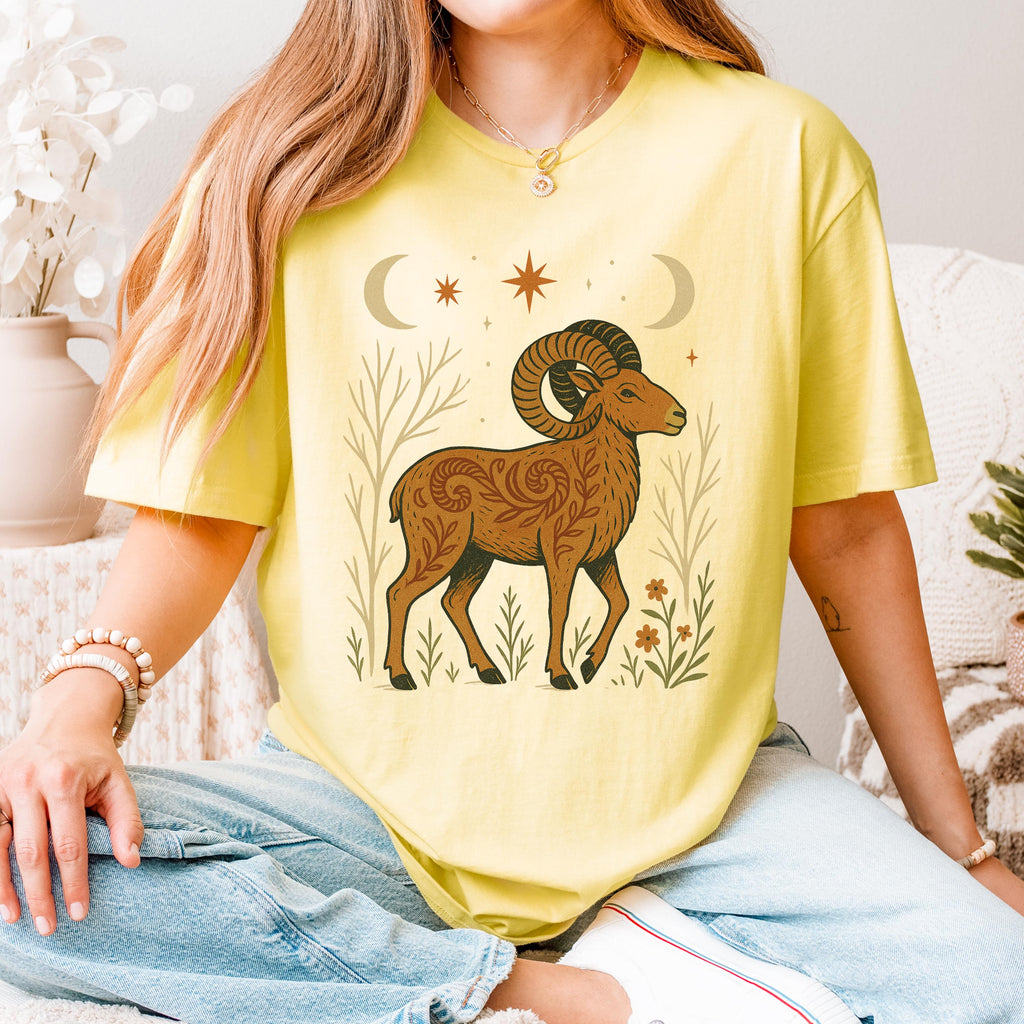 Additional photo of Aries Zodiac Ram Graphic T-shirt