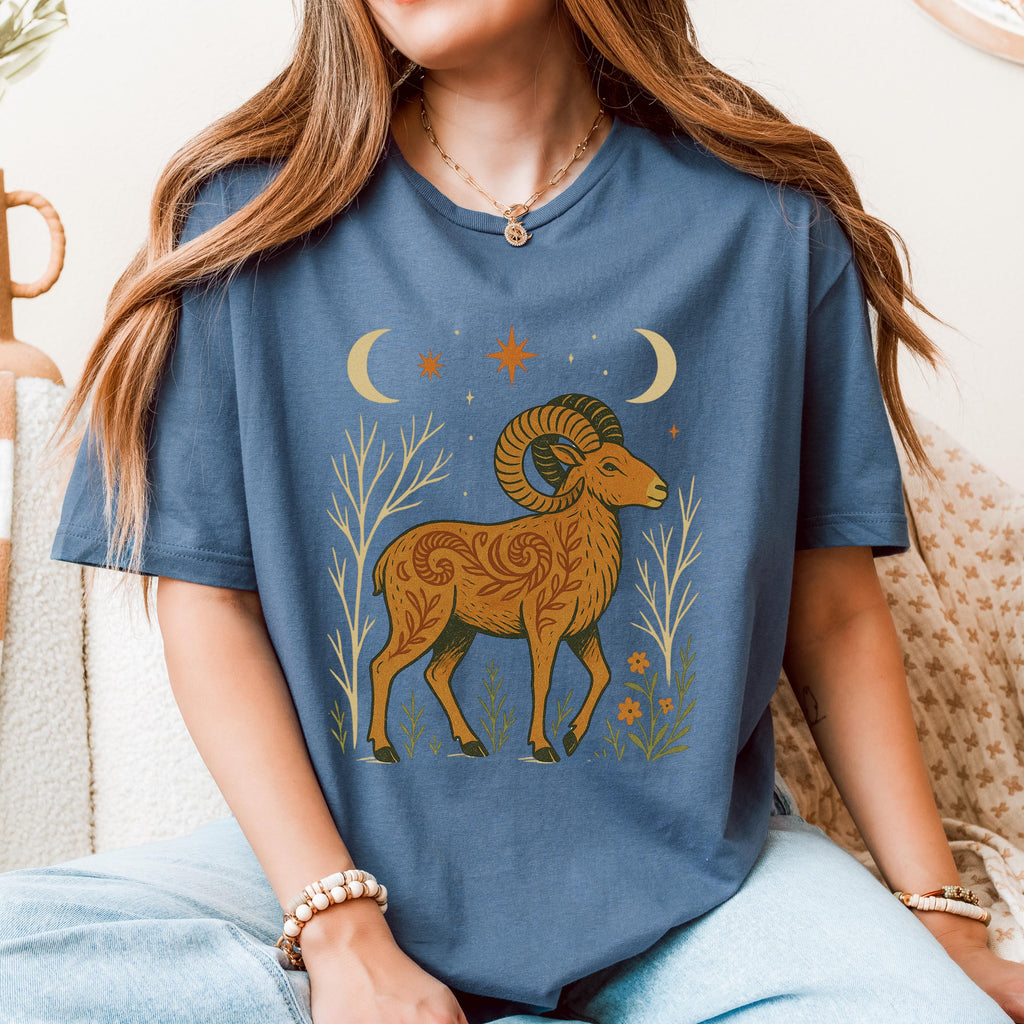 Additional photo of Aries Zodiac Ram Graphic T-shirt