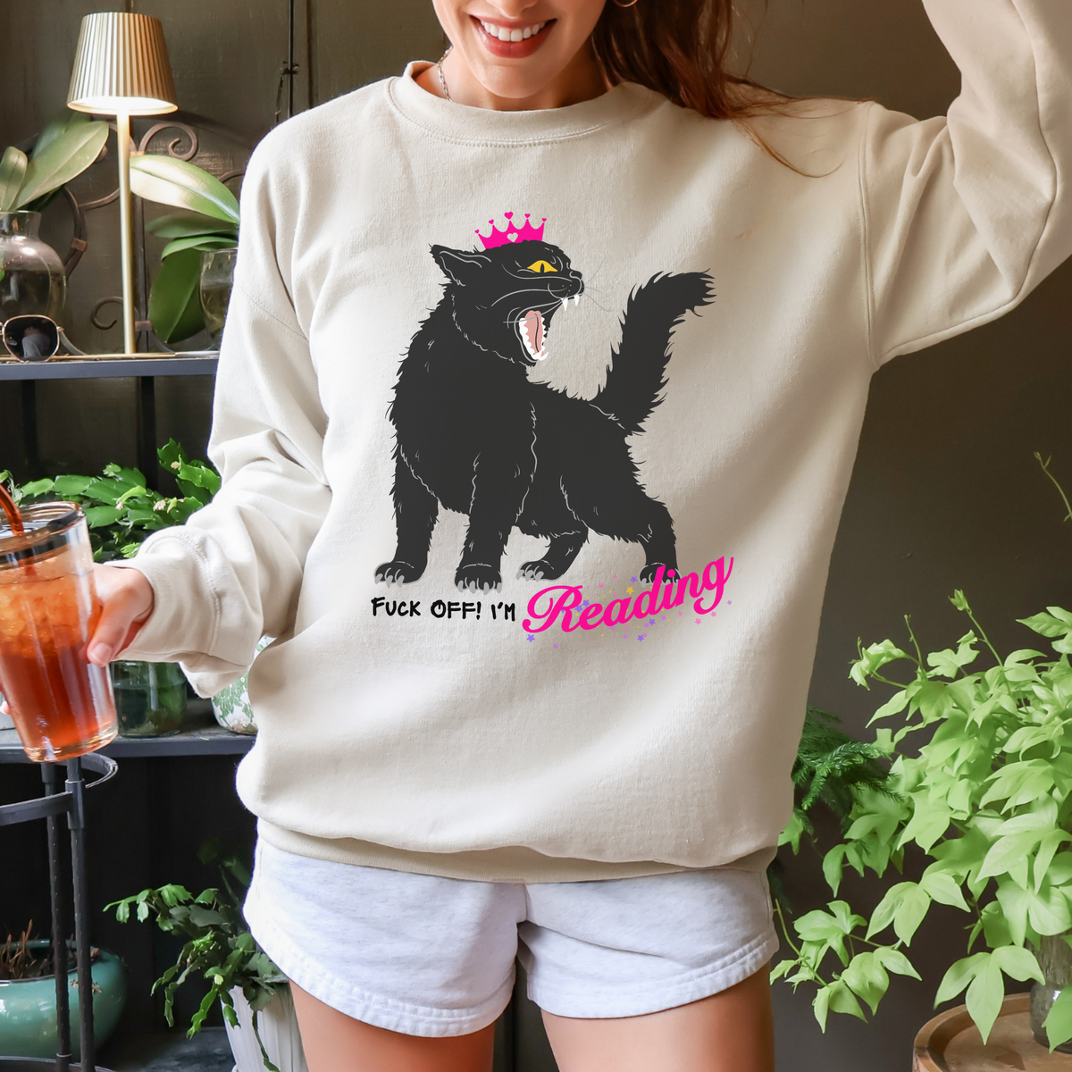 Additional photo of Fuck Off Im Reading sweatshirt