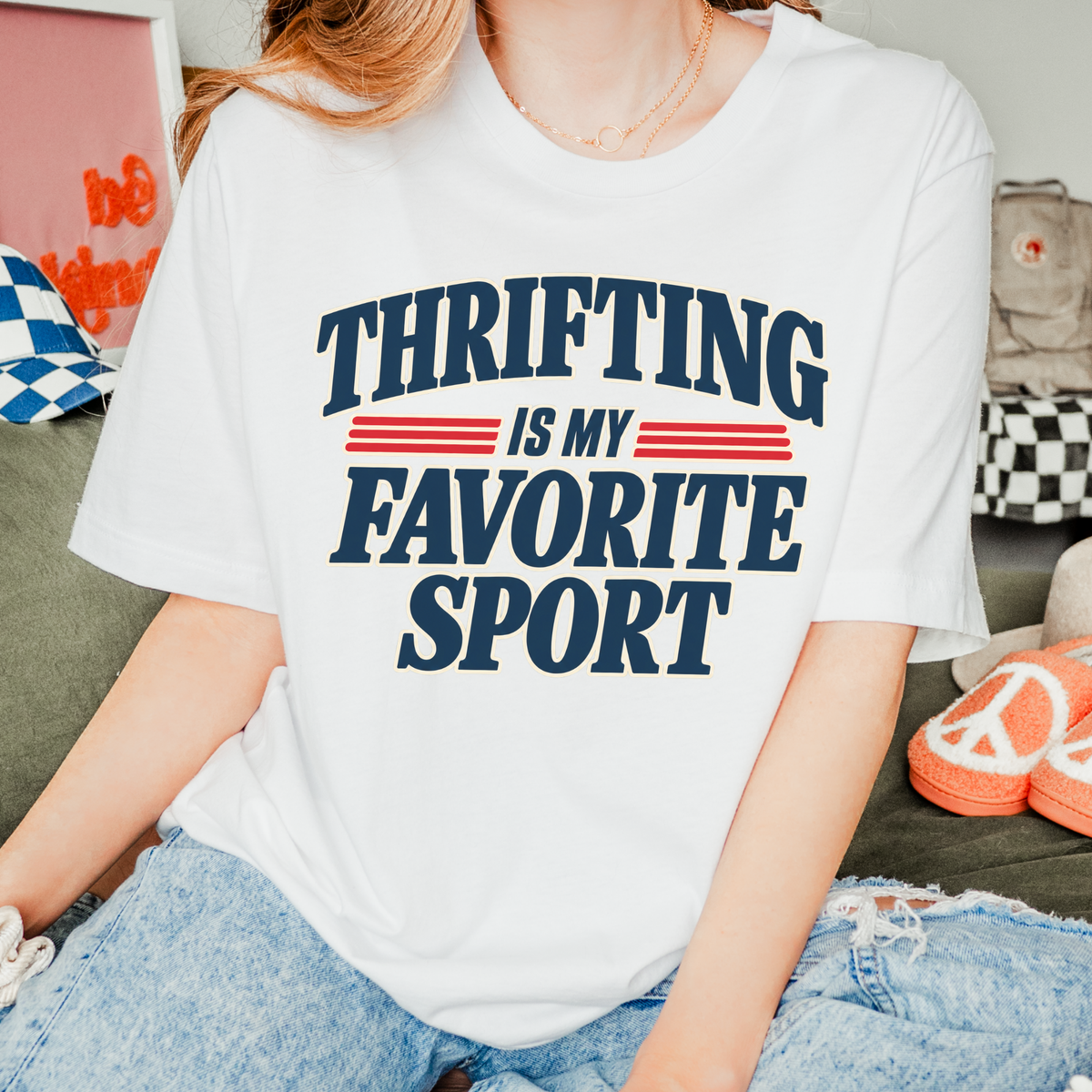 Additional photo of Thrifting Is My Favorite Sport T-shirt