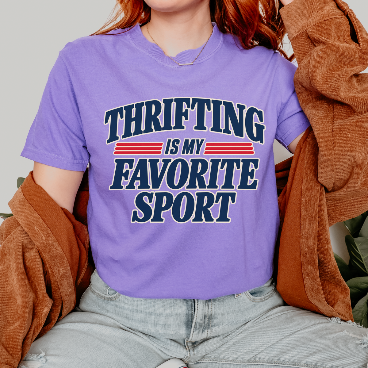 Additional photo of Thrifting Is My Favorite Sport T-shirt