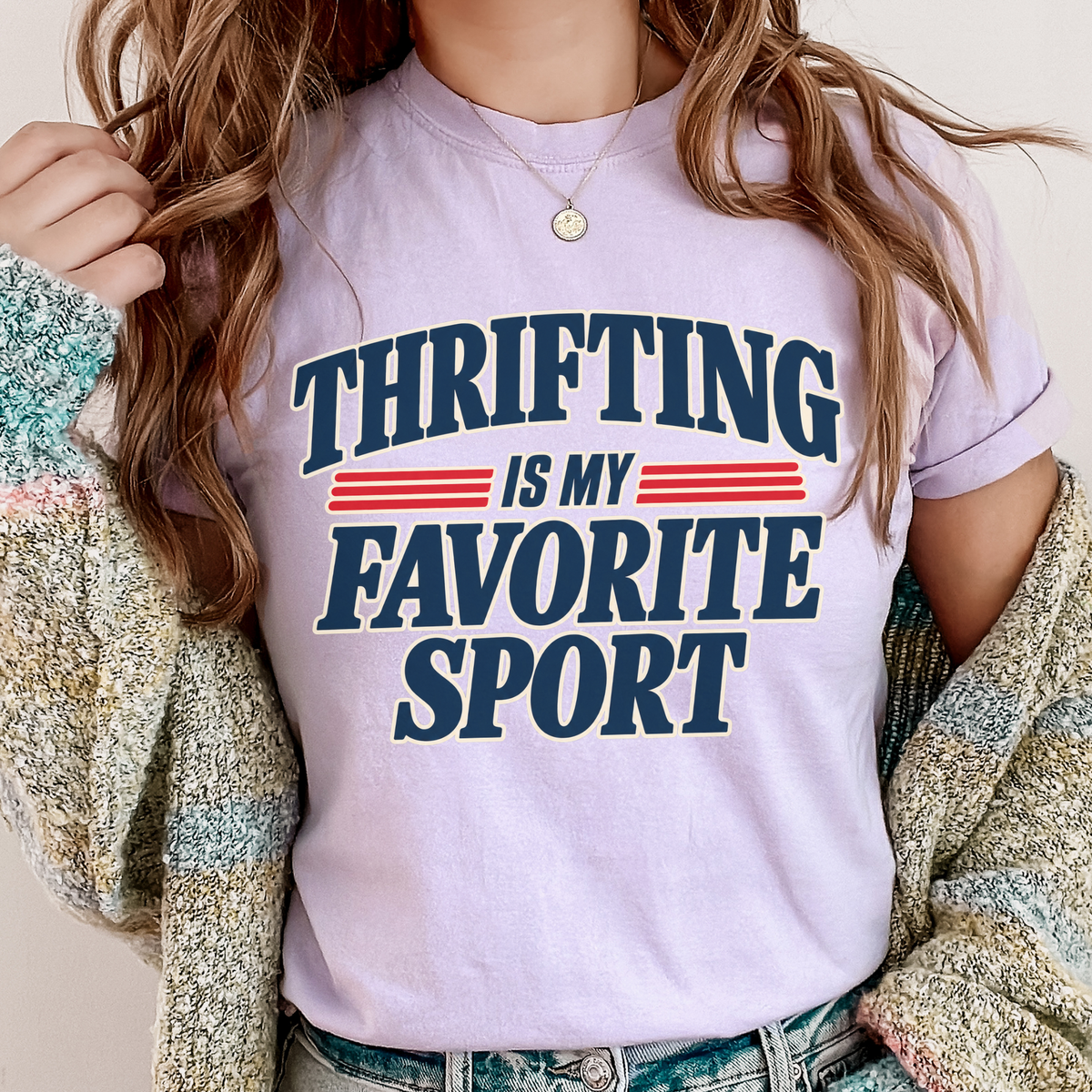Additional photo of Thrifting Is My Favorite Sport T-shirt