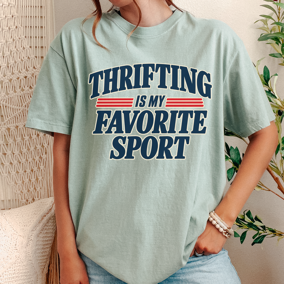 Additional photo of Thrifting Is My Favorite Sport T-shirt
