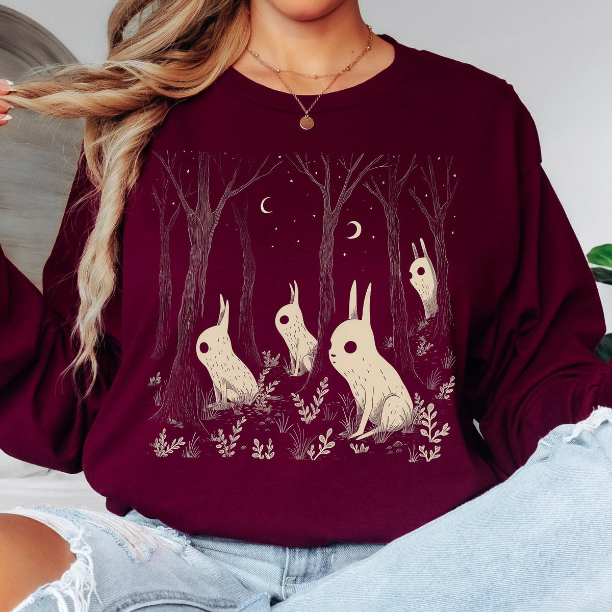 Additional photo of Forest Spirit — Goblincore Woodland Creature sweatshirt