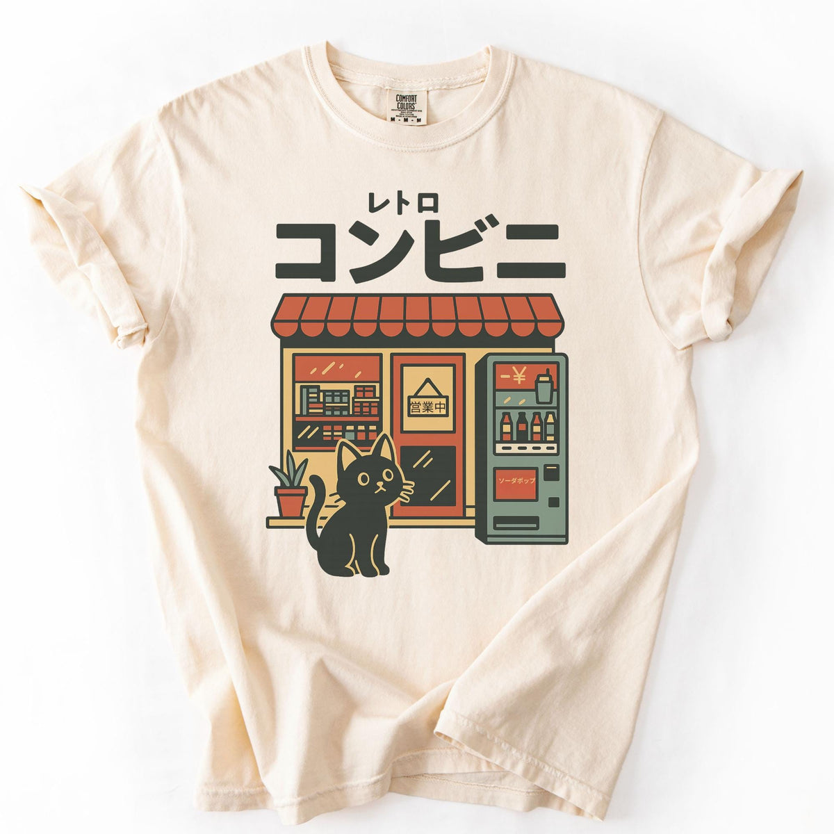 Additional photo of Japanese Convenience Store Cat T-shirt