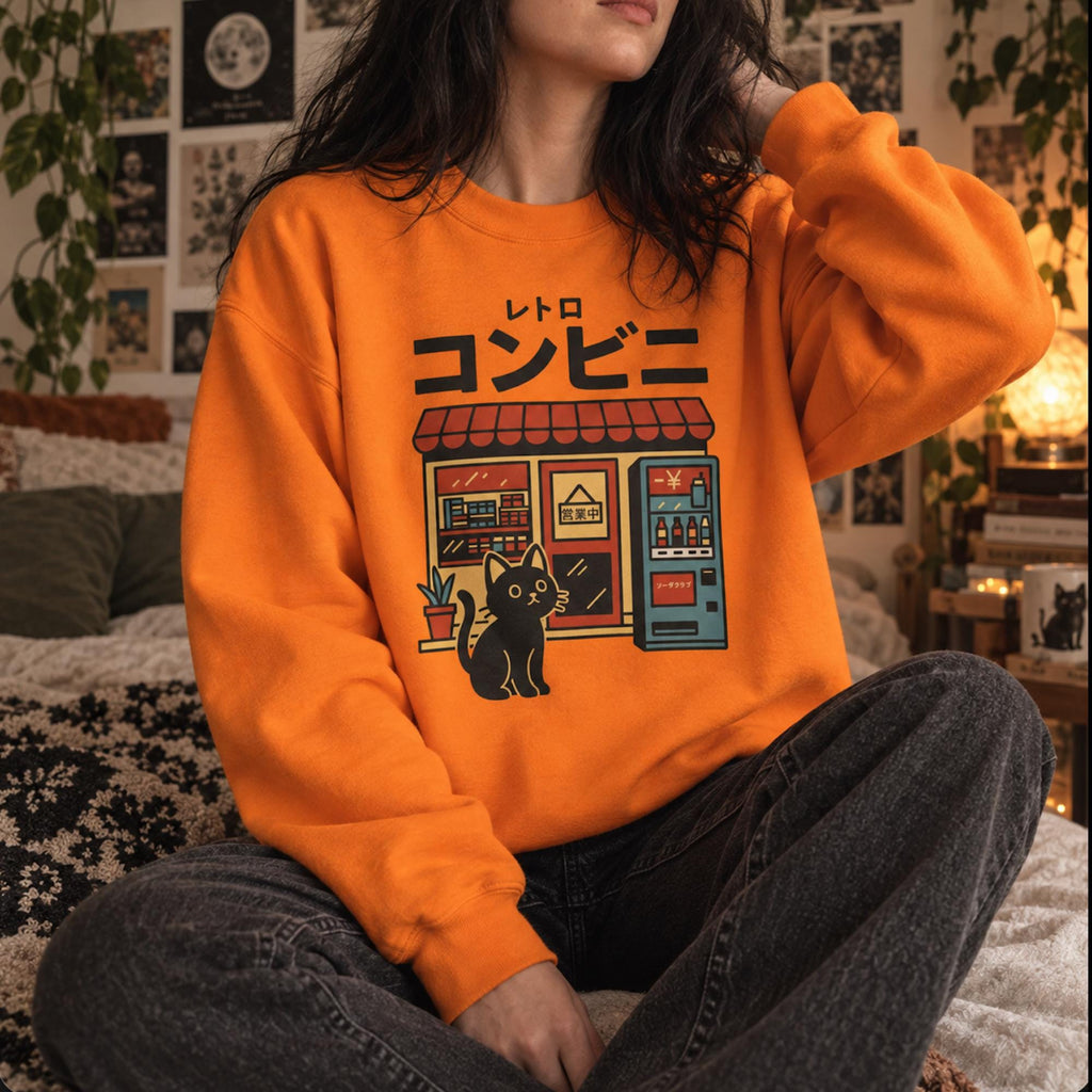 Additional photo of Japanese Convenience Store Cat sweatshirt