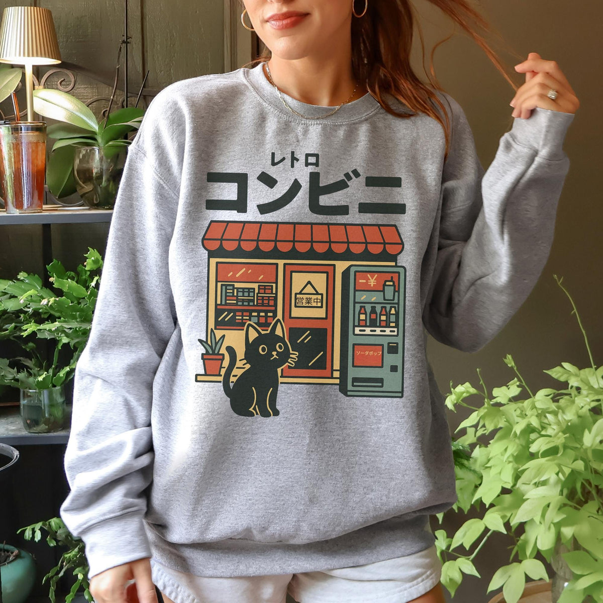 Additional photo of Japanese Convenience Store Cat sweatshirt