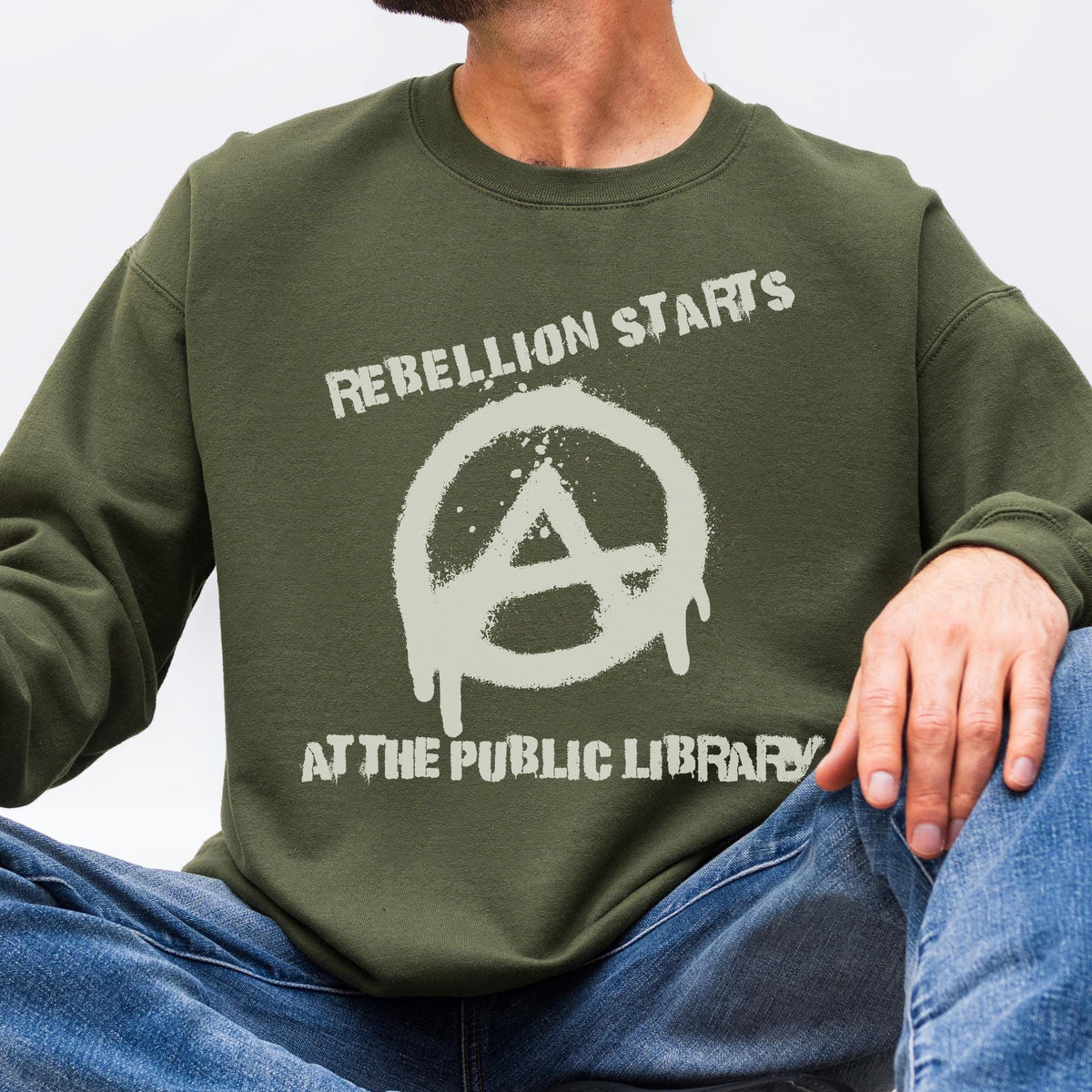 Additional photo of Rebellion Starts at the Public Library sweatshirt