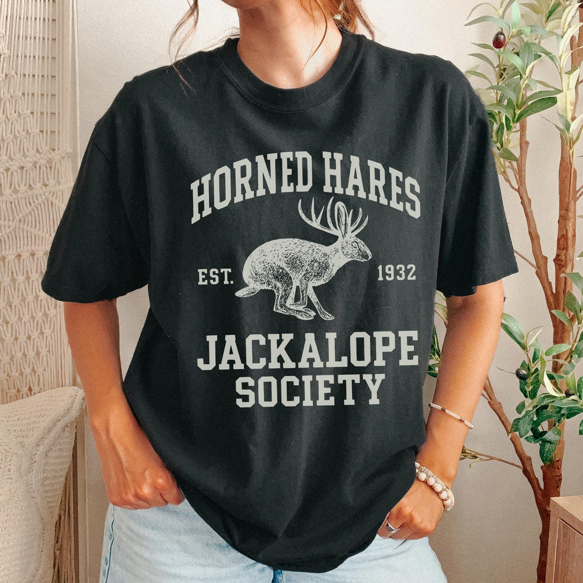 Additional photo of Jackalope — Horned Hares Society T-shirt