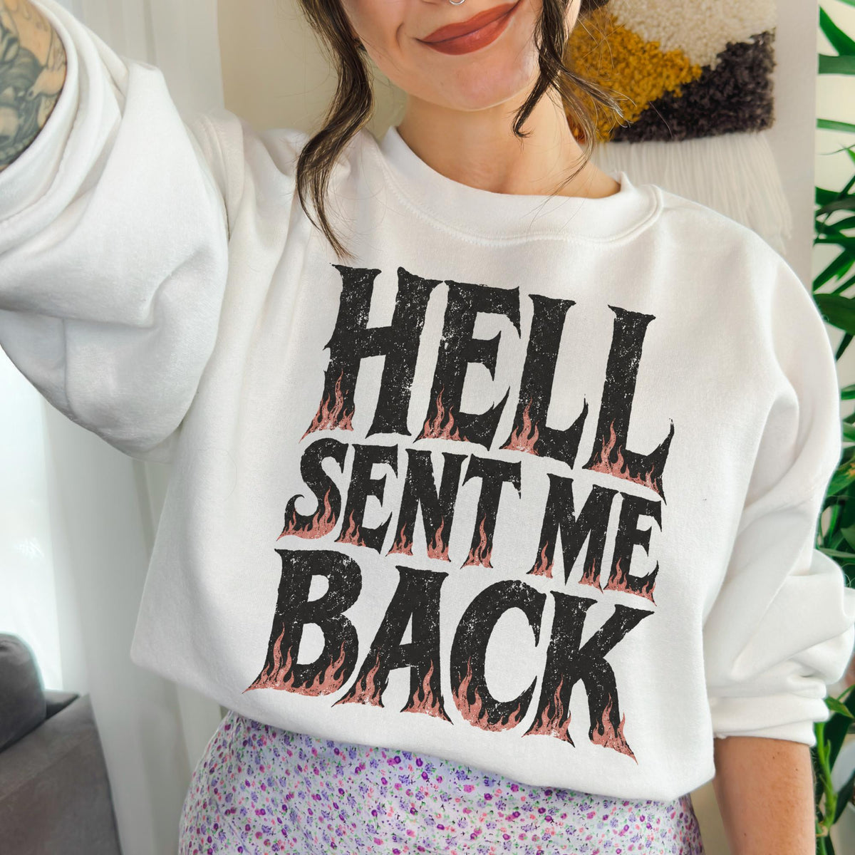 Product photo of Hell Sent Me Back sweatshirt