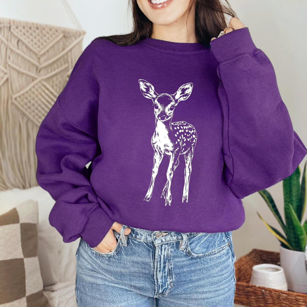 Additional photo of Vintage Deer Fawn sweatshirt