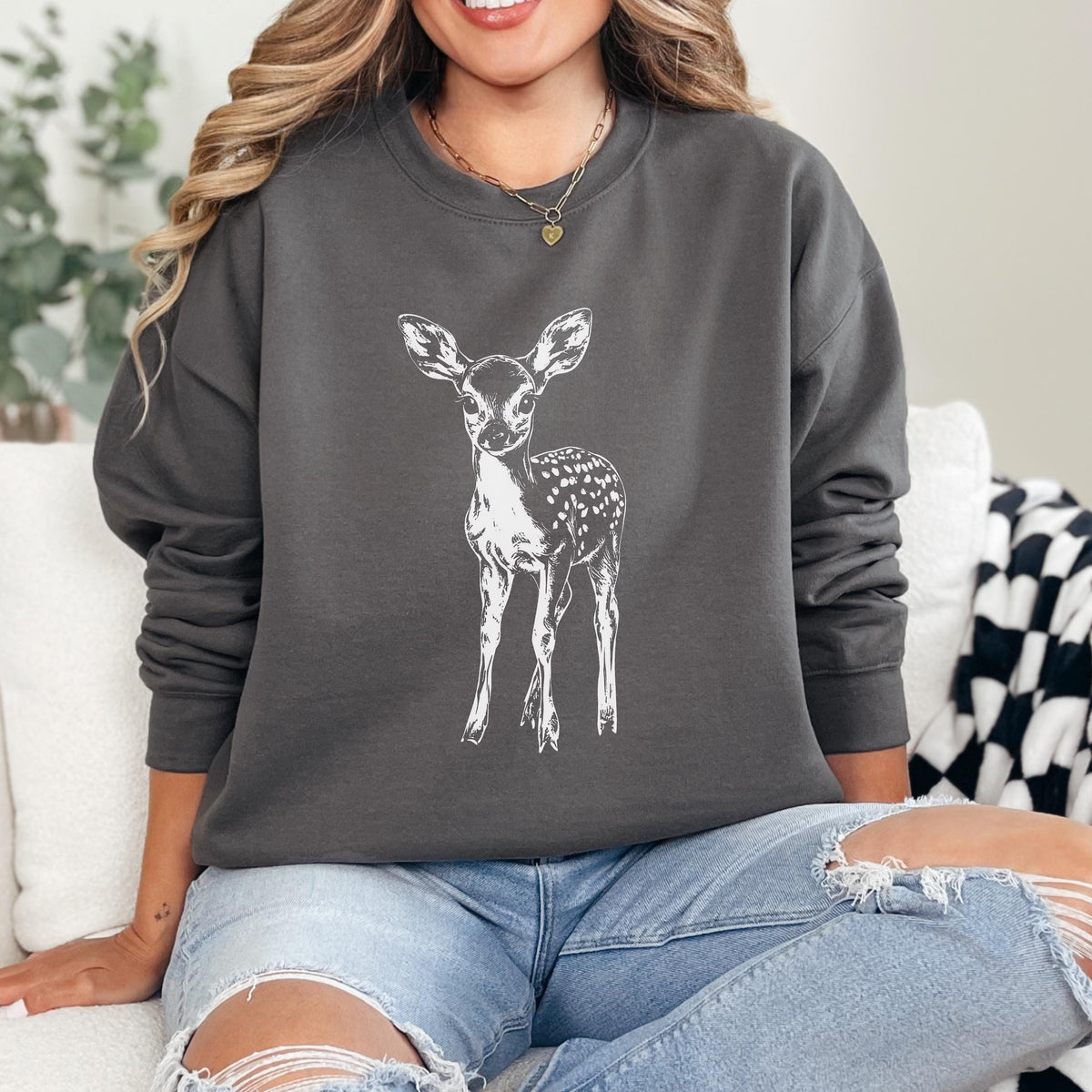 Additional photo of Vintage Deer Fawn sweatshirt