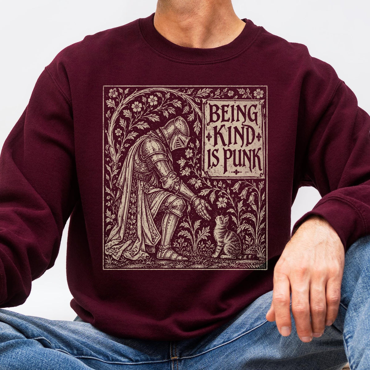 Additional photo of Being Kind Is Punk sweatshirt