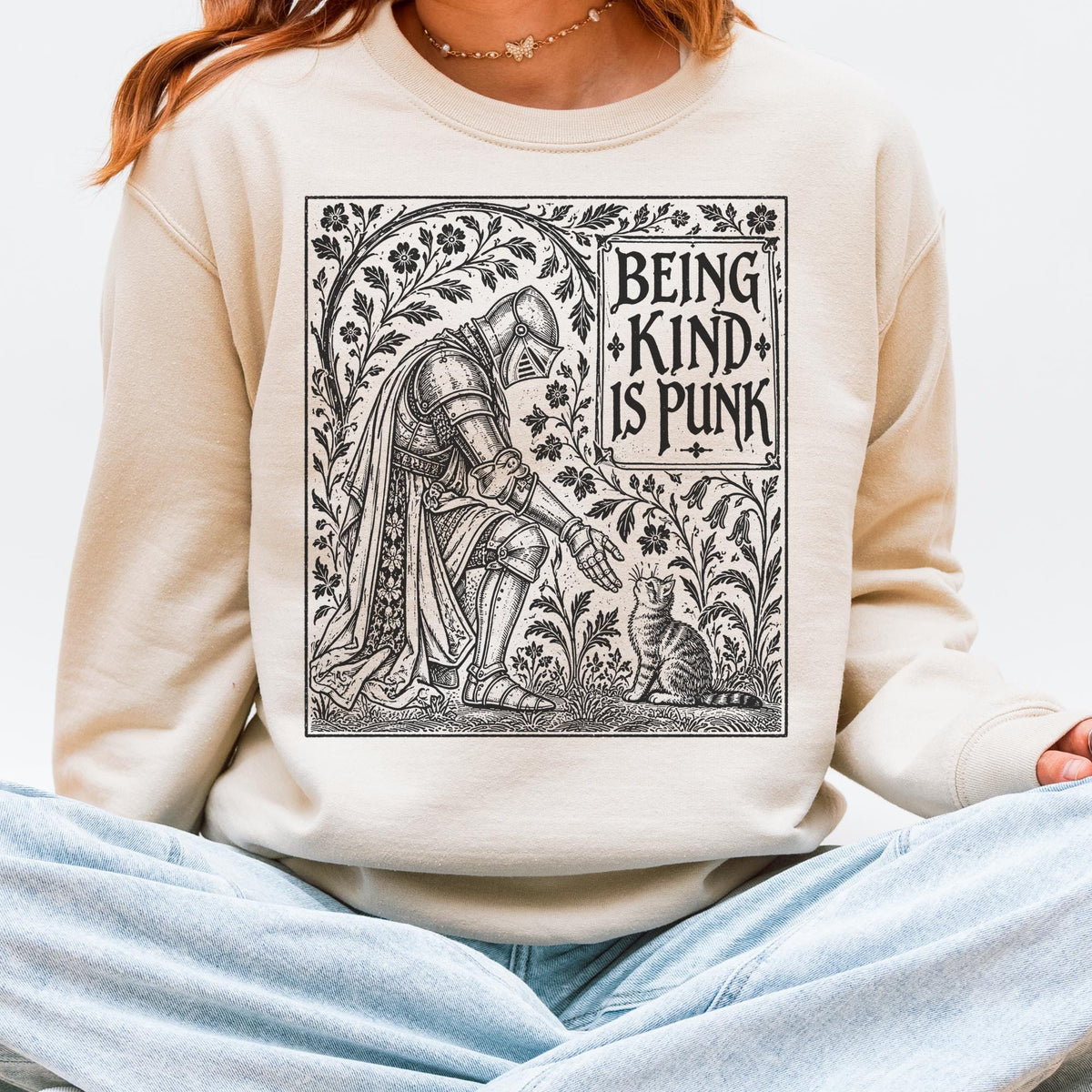 Additional photo of Being Kind Is Punk sweatshirt