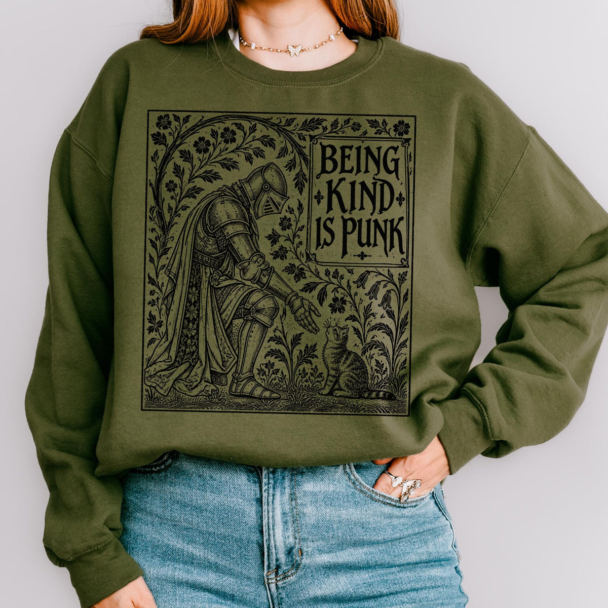 Additional photo of Being Kind Is Punk sweatshirt