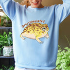 Additional photo of Overstimulated Frog — Funny Frog sweatshirt