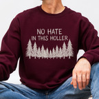 No Hate in This Holler Sweatshirt, Appalachian Anti-Hate Crewneck, Inclusive Rural Pride Graphic