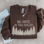 No Hate in This Holler Sweatshirt, Appalachian Anti-Hate Crewneck, Inclusive Rural Pride Graphic