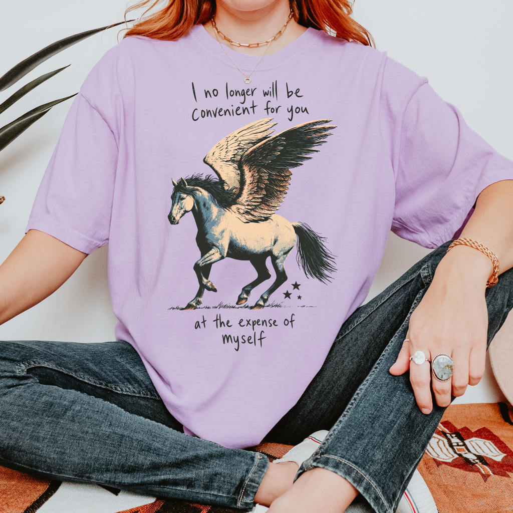 I No Longer Will Be Convenient for You Shirt, Boundaries & Self Respect Pegasus Tee