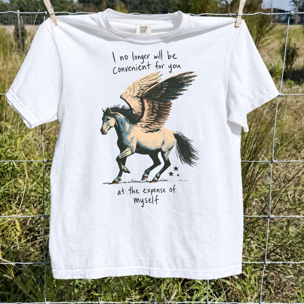I No Longer Will Be Convenient for You Shirt, Boundaries & Self Respect Pegasus Tee