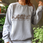 Wild Horses Sweatshirt, Vintage Western Running Horse Graphic, Celestial Equestrian Art