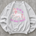 Worst Timeline Sweatshirt, Funny Unicorn Graphic, Existential Humor Crewneck