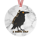 Metal - "Capitalism Is A Death Cult" Raven ornament