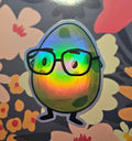 QSMP Egg Sticker GEGG 3x3 in Water resistant Holographic Decal