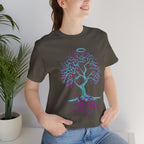 Good Omens Tree of Knowledge Doodle Aziraphale graphic shirt featuring Comic Con Fandom Jersey Short Sleeve Tee