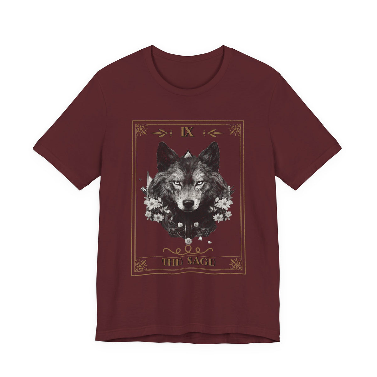 Wolf Tarot Graphic graphic shirt featuring "The Sage" Vintage Wolf Illustration T-Shirt