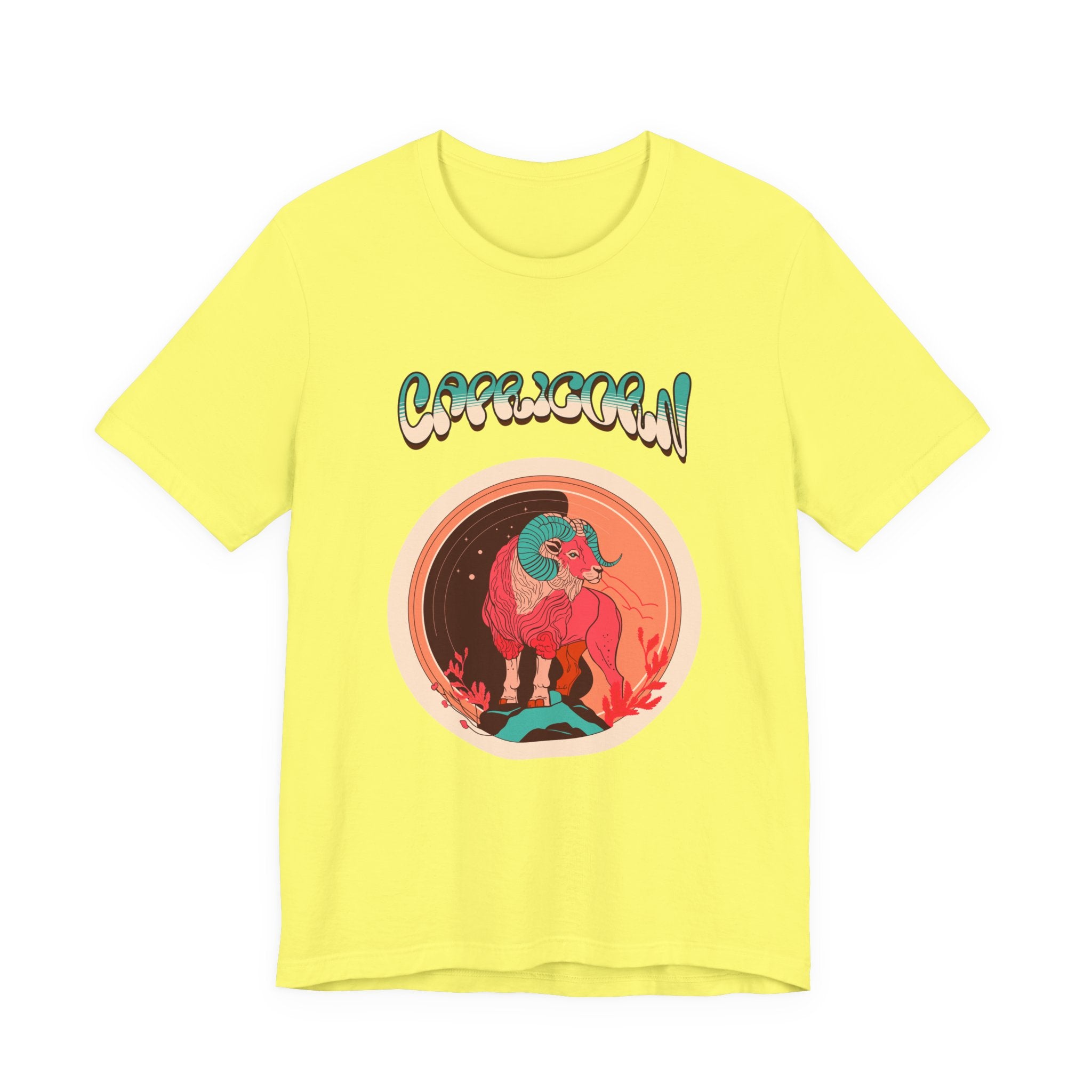 Capricorn Zodiac Tee — Retro Cosmic Goat Graphic Shirt