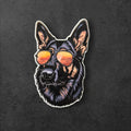 Trippy German Shepherd Sticker: Holographic Dog Lover Decal
