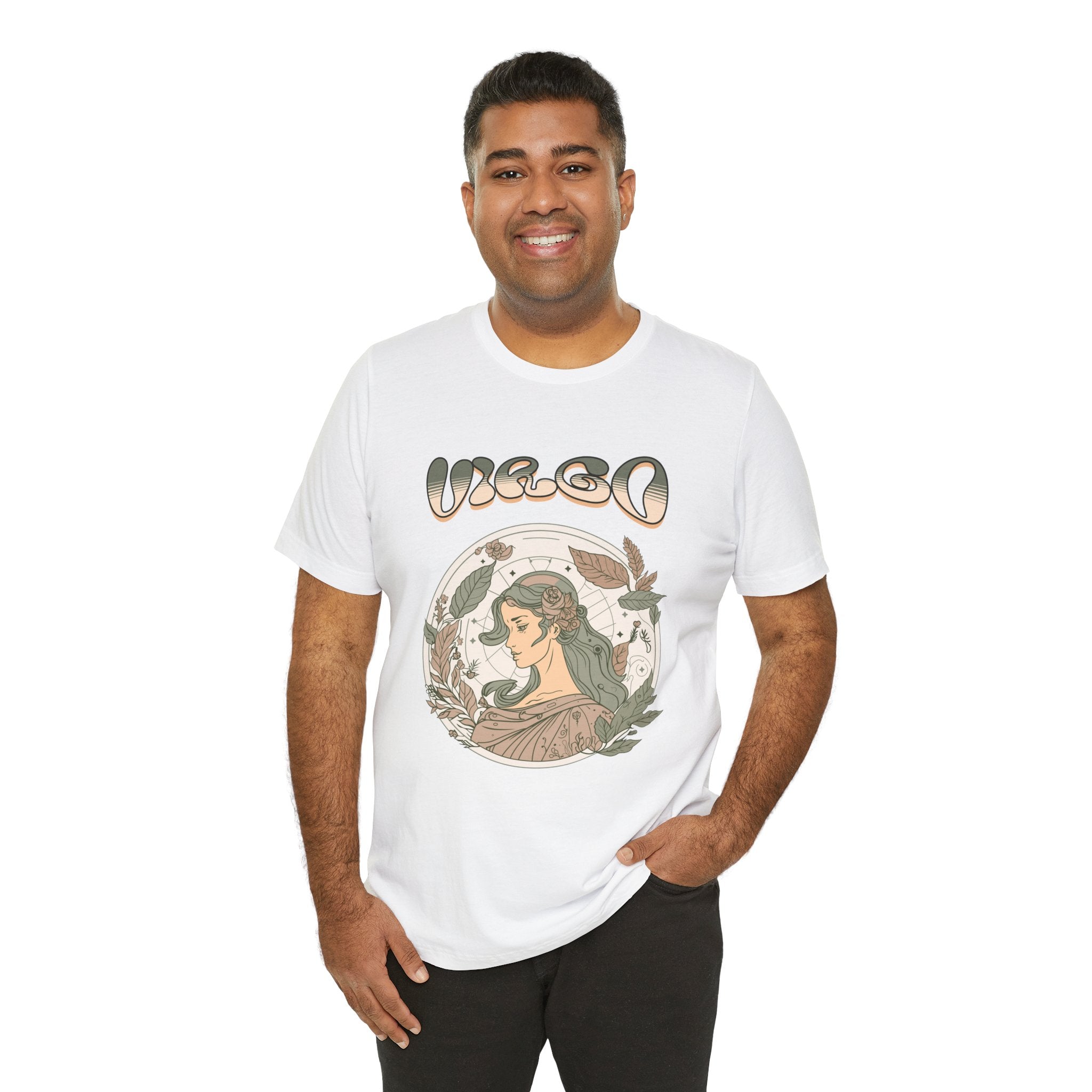 Virgo Zodiac T‑Shirt — Vintage Botanical Astrology Tee
