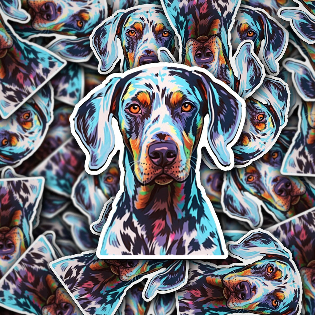Catahoula Leopard Dog Sticker: Vivid Breed Design, Water Resistant