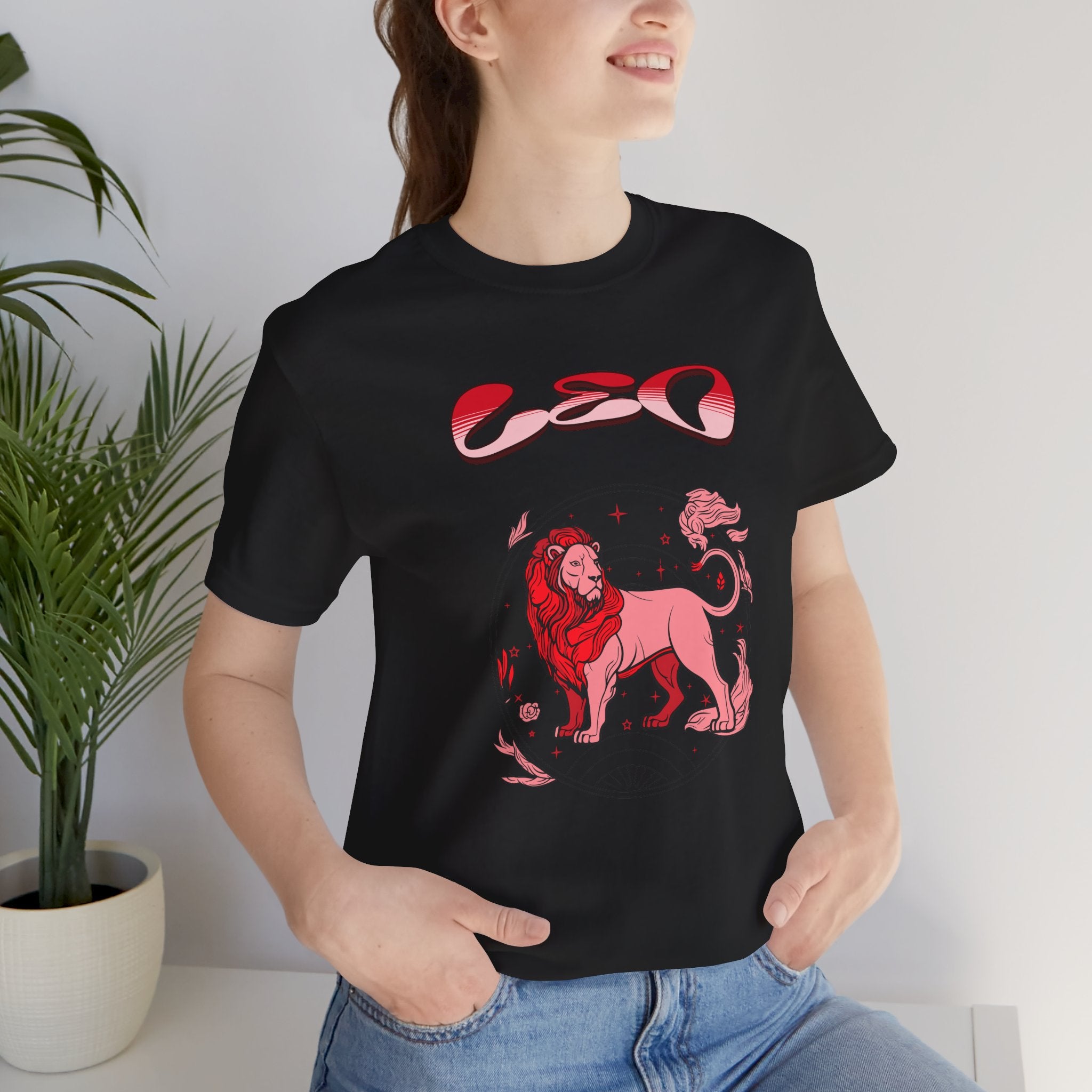 Leo Zodiac Tee — Red Lion Astrology Birthday Gift