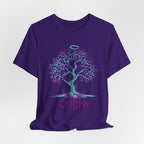 Good Omens Tree of Knowledge Doodle Aziraphale graphic shirt featuring Comic Con Fandom Jersey Short Sleeve Tee