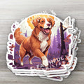 Holographic Nova Scotia Duck Tolling Retriever Sticker: Witchy Dog Familiar