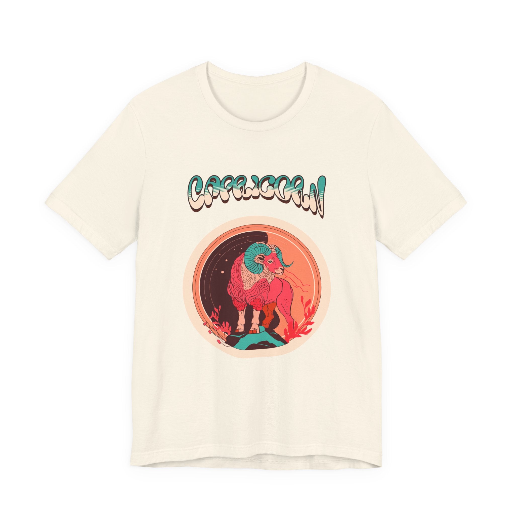 Capricorn Zodiac Tee — Retro Cosmic Goat Graphic Shirt