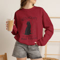Witchcraft The Original Excuse for Male Failure graphic sweatshirt featuring Feminist Black Cat Crewneck