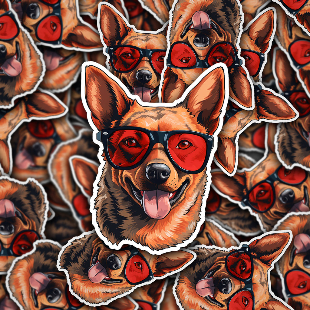 Red Heeler Sticker: Australian Cattle Dog Vinyl Decal