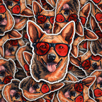 Red Heeler : Australian Cattle Dog vinyl sticker