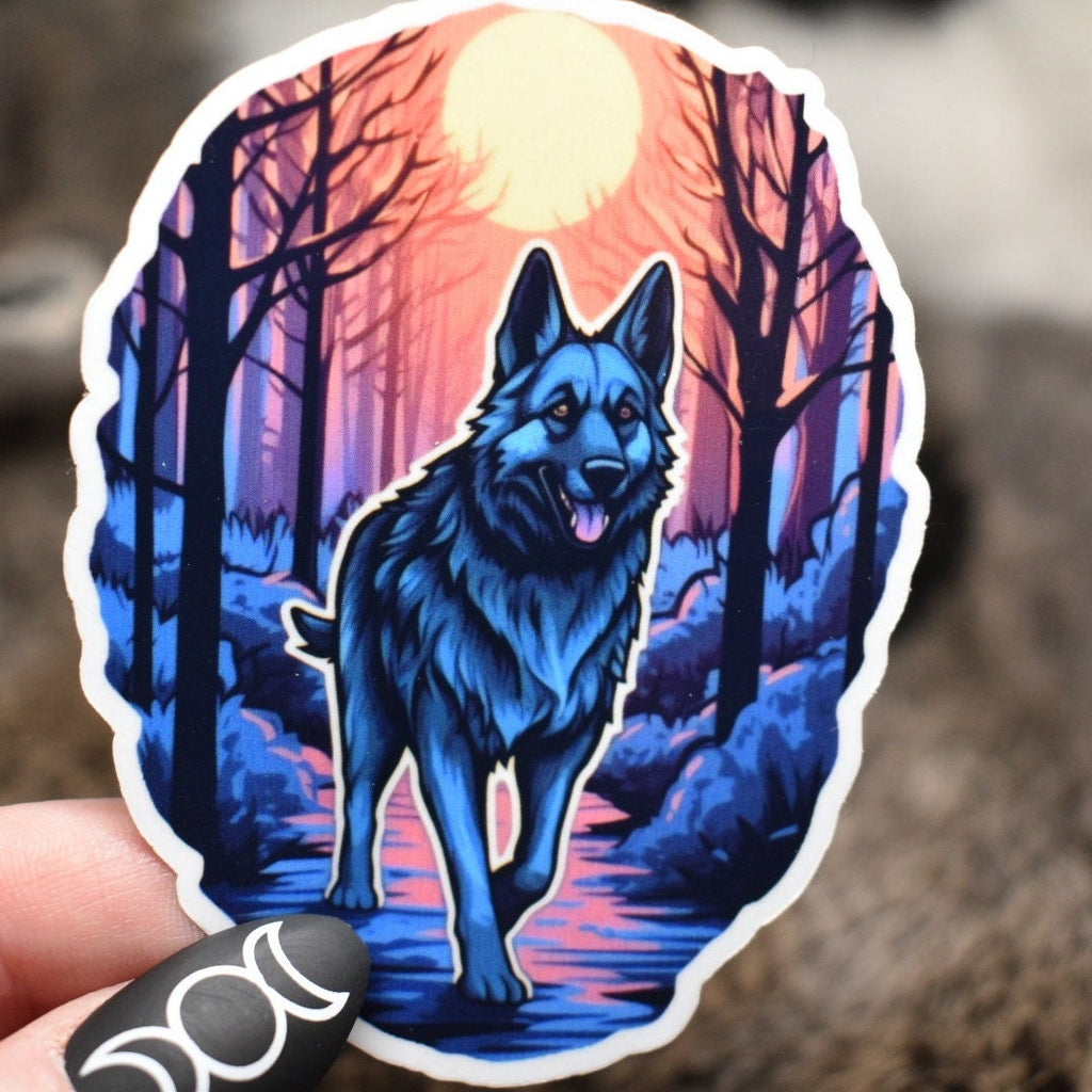 Holographic German Shepherd Sticker: Dog Lover Gift