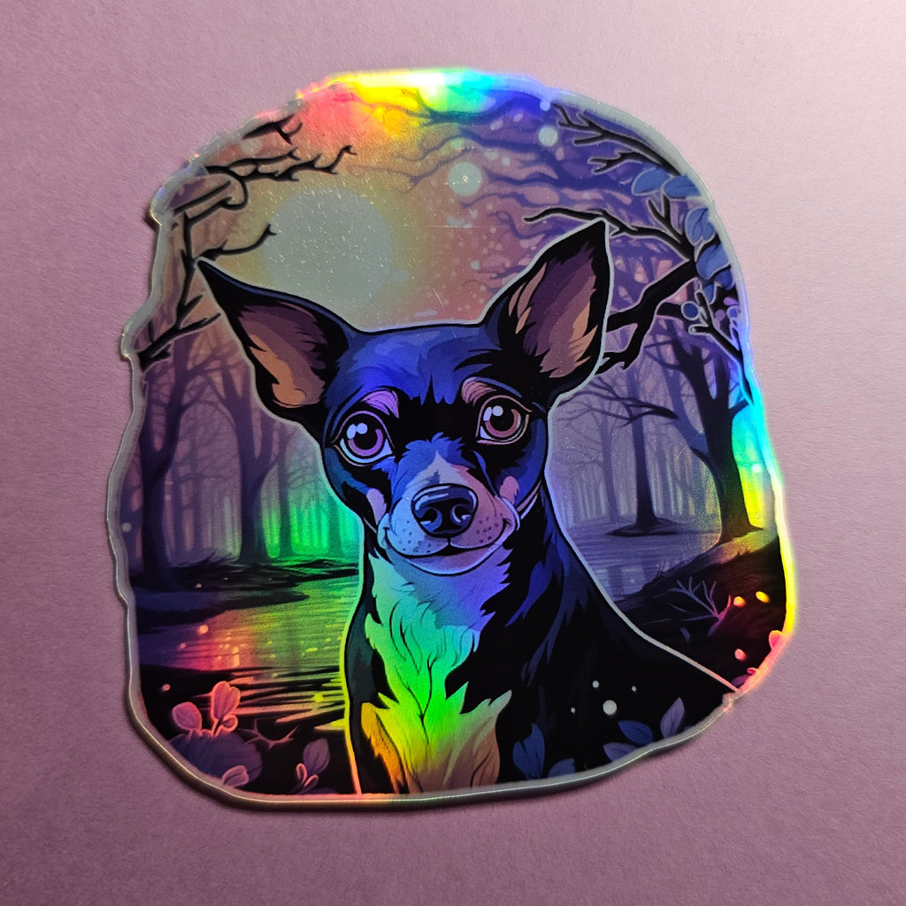 Rat Terrier Dog Sticker – Fantasy Forest Vinyl Decal