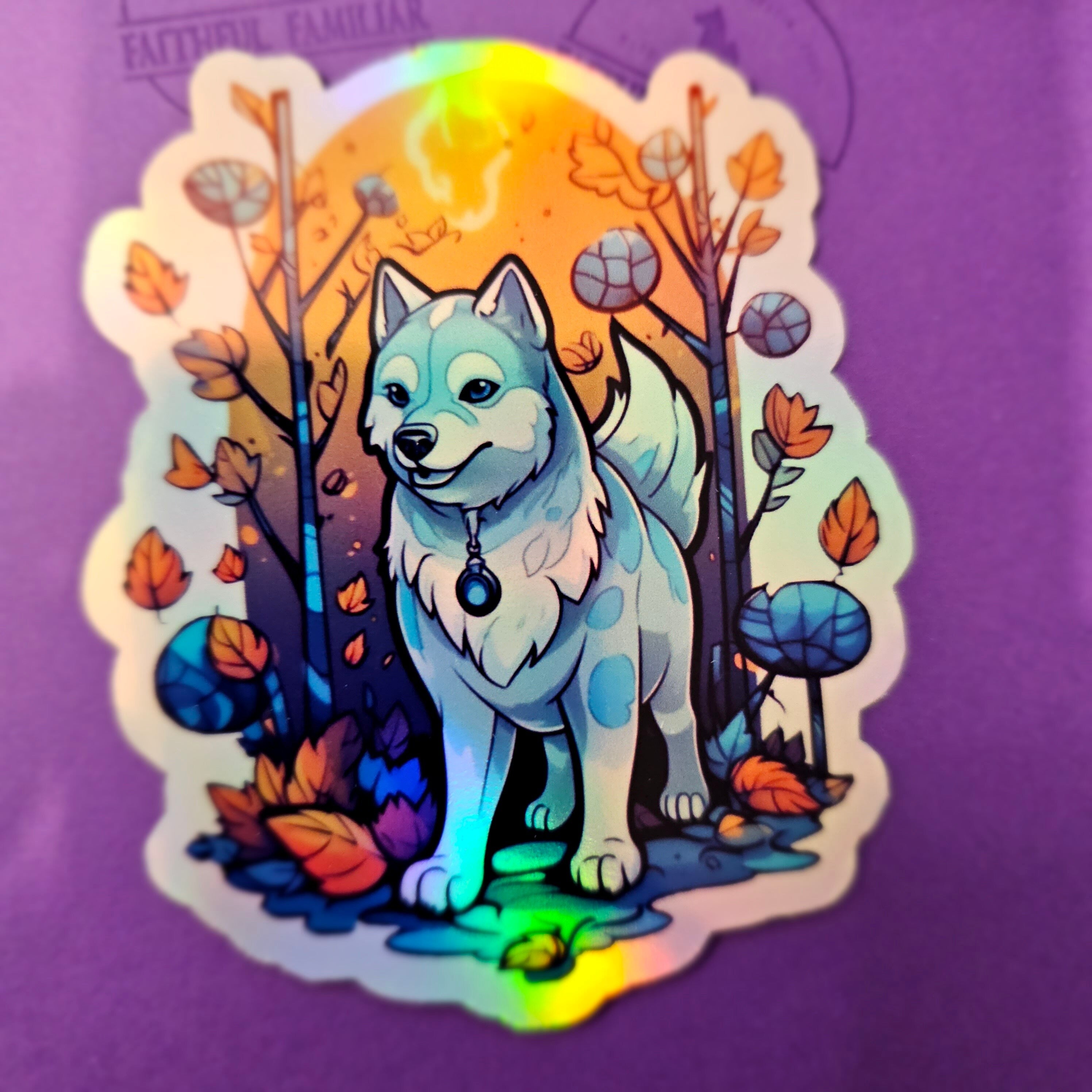 Holographic Akita Sticker – Dog Vinyl Decal