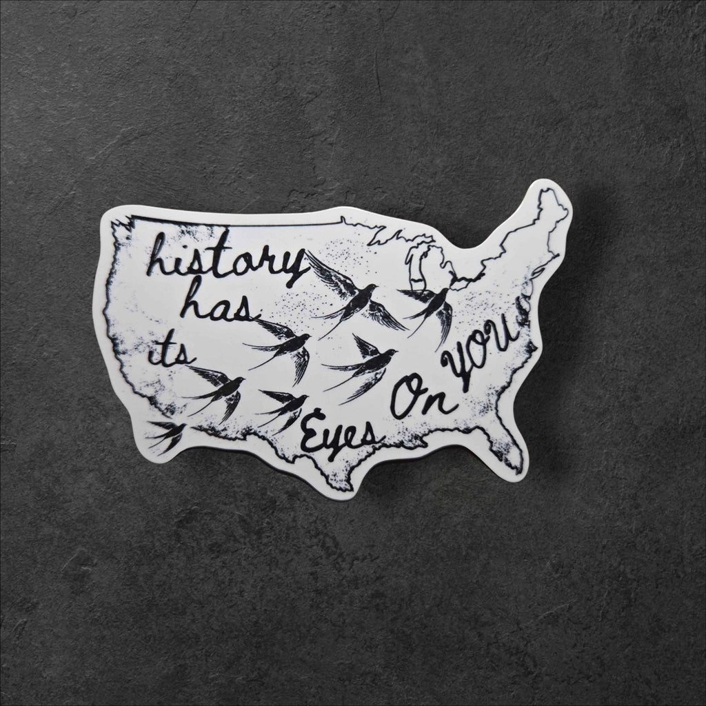 History Has Its Eyes on You Sticker | Political Protest, Anti Fascism, Laptop Water Bottle